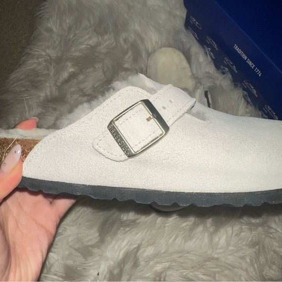 Boston Clogs Shearling / Suede / Antique White - Picture 5 of 6
